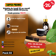 Pack promo Huile de nigelle visage + Gommage + 10 gousses de vanilles